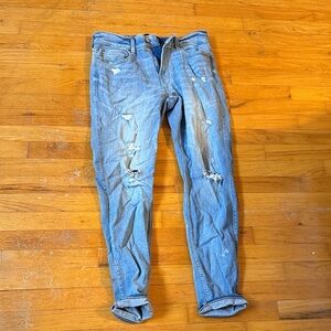 Men's Distressed Blue Jeans
